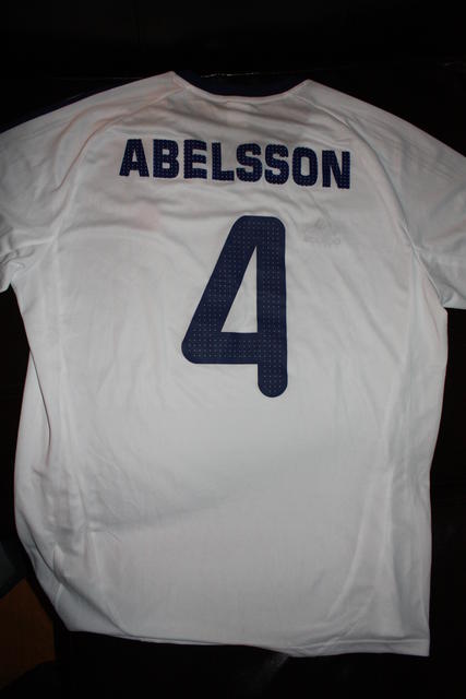 Peter Abelsson match issued shirt
