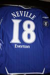 Phil Neville match worn UEFA-cup shirt